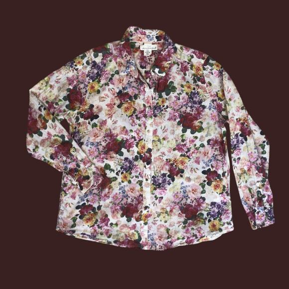 H&M L.O.G.G. Y2k Floral Button Up Blouse size 14 - Picture 5 of 8